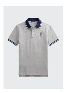 Boy's Polo Bear Cotton Mesh Polo Shirt, Size S-Lp