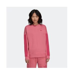 Women's adidas Sweatshirt with a Sporty Cut Line and Colored Stripesp