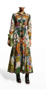 Natalie Embroidered Short-Sleeve Maxi Dress