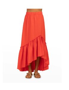Loosen Up High-Low Ruffle Skirt