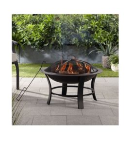 Metal Round Outdoor Wood-Burning Fire Pitp