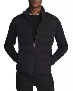 Colby Quilted Knitted Hybrid Funnel Jacketp