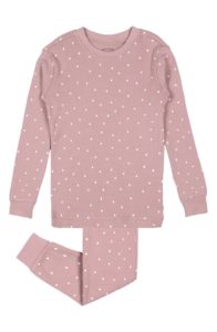 Kids' Polka Dot Organic Cotton Fitted Two-Piece Pajamas