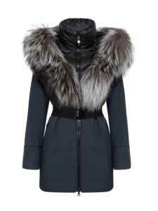 Moire Fur & Down Carcoat