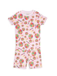 ​Little Girl's 2-Piece Lollipop-Print Pajama Set