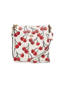 Kitt Cherry-Print Leather Messenger Bag