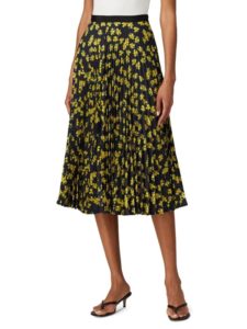 Accordion Pleated Midi Skirt