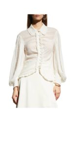 Collared Ruffle Blouse