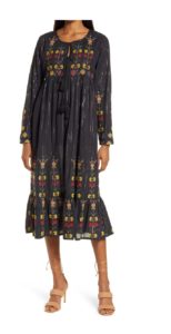 Ganika Long Sleeve Midi Dress