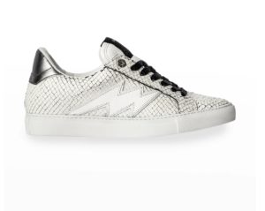 Keith Flash Mixed Leather Low-Top Sneakers size 6,8