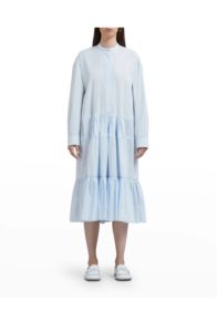 Drawstring Poplin Midi Shirtdress size 4-6