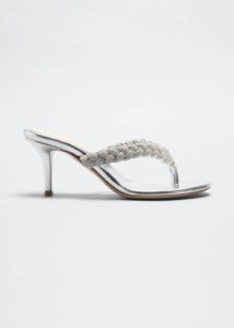 70mm Shimmery Metallic Thong Sandalsp