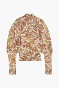 Lucky Blouson printed cashmere turtleneck sweater