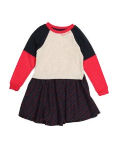 Little Girls Color Blocked Sweater Dressp