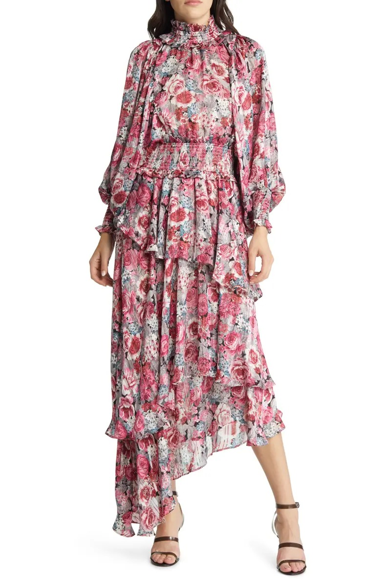 Sale on Elliatt Astrid Floral Long Sleeve Midi Dress