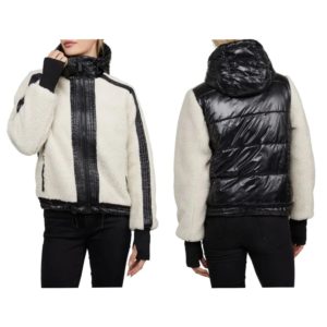 Reversible Faux Fur Mixed Media Jacket