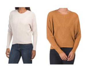 Dolman Mitered Rib Sweater
