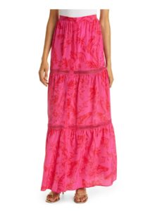 Haute Hippe Floral Silk Maxi Skirt size 2, 12
