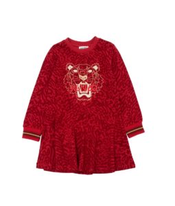 Kids' Embroidered Tiger Animal Print Dressp