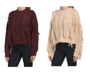 Pullover Cable Fringe Sweaterp