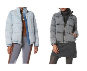 Bleached Denim Super Puffer Jacket