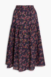 Image of sale on Nolita tiered printed cotton midi skirt