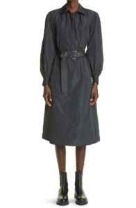 Porter Long Sleeve Belted KindMade Taffeta Midi Dress