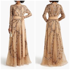 Sequin-embellished tulle gown