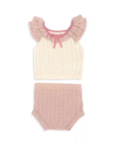 Girls' Hannah Sweater Knit Top & Shorts Cotton Set - Baby
