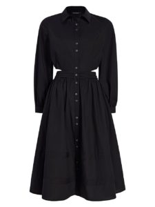 Cut-Out Cotton Shirt Dress 45inches