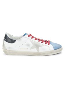 Men's Super Star Distressed Leather Sneakers
