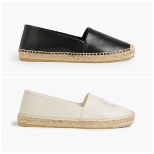 Perforated Faux Leather Espadrilles