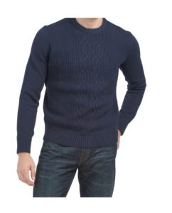 Cable Knit Crew Neck Sweater
