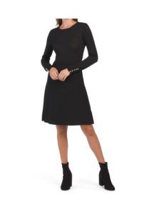 Long Sleeve Fit And Flare Dress 41in