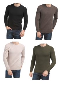 Wool Blend Crew Neck Sweater