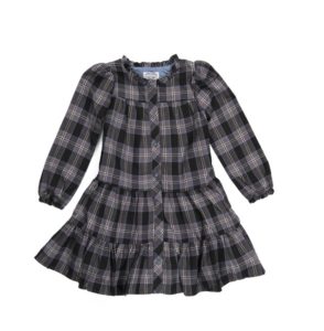 Toddler Girls Plaid Button Front Dress