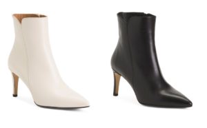Leather Pointy Toe Booties