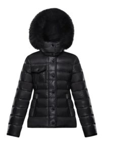 Girl's Armoise Fur-trim Quilted Jacket, Size 8