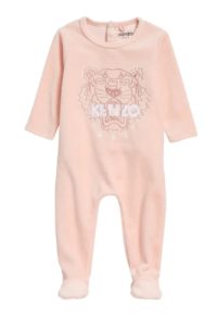 Tiger Embroidered One-Piece Footed Pajamas 3m-9m