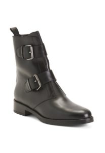 Leather Two Buckle Boots