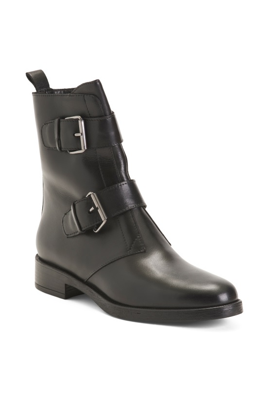 Sale on Emanuele Castro Leather Two Buckle Boots