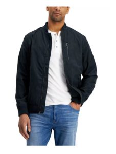 Men's Perforated Bomber Jacket