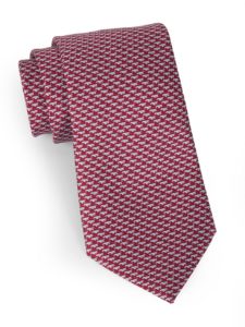 Square-print Silk Tie