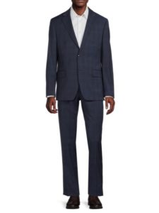 Check Wool Blend Suit