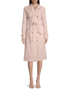 Corded Lace Trench Coat