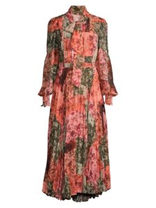 Printed Chiffon Midi-dress