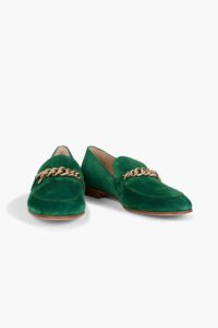 Kenton Chain-embellished Suede Loafers