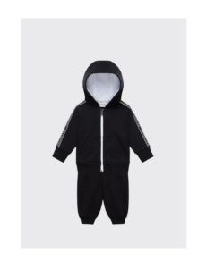Boy's Hooded Logo Zip-up Coverall, Size  3