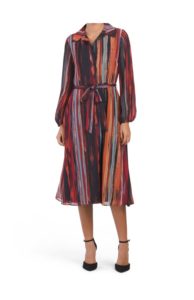 Painted Stripe Midi Dress