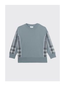 Girl's Milly Check-insert Sweatshirt, Size 4-6